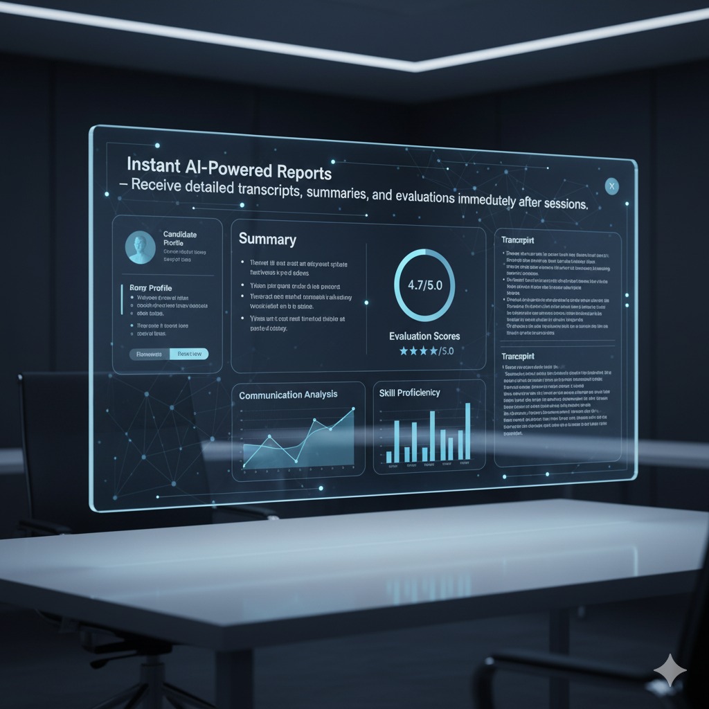 Person reviewing an AI-powered report on a tablet