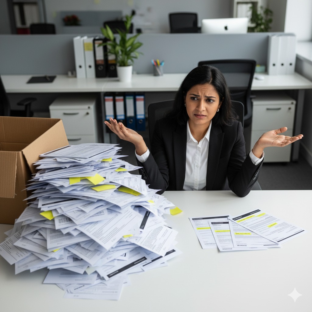 Filtering through many resumes on a laptop